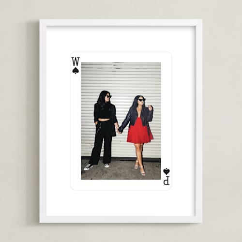 This is a white photo art with standard by Minted called ace of spades: framed photo