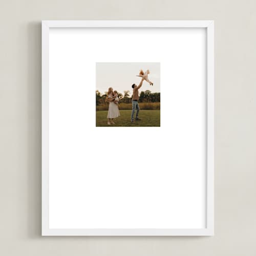 This is a white photo art with standard by Minted called modern snap: framed photo