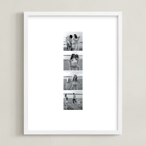 This is a white photo art with standard by Minted called photo strip: framed photo