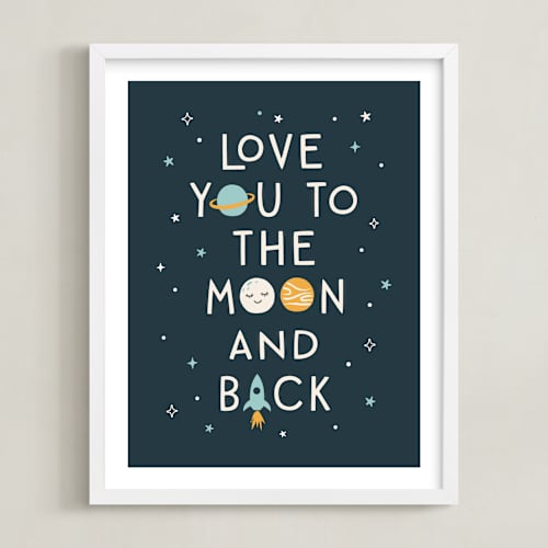This is a midnight art with standard by Annie Holmquist called moon and back