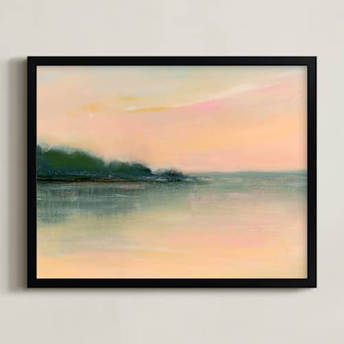This is a peach art with standard by Lindsay Megahed called quiet cove