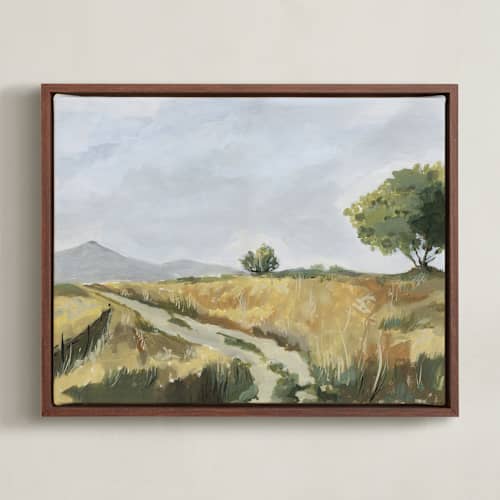 This is a moss green art with standard by Lucrecia Caporale called nature's beauty
