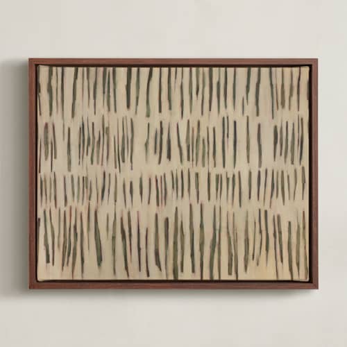 This is a neutral mossy green art with standard by Ashley Armistead called naive