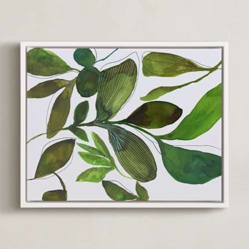 This is a olive forest art with standard by Deborah Velasquez called verdant whispers from the greenhouse