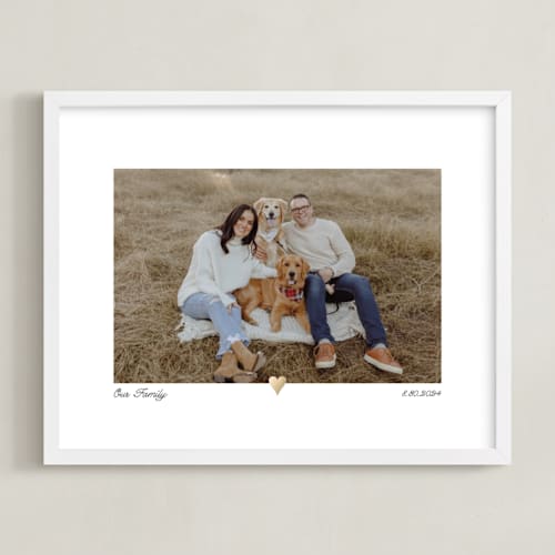 This is a gold foil stamped photo art with foil pressed by Laura Hamm called with a heart: foil framed photo