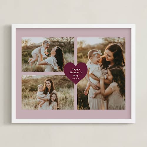 This is a lilac photo art with standard by Stacy Maalouf called heart tag: landscape framed photo