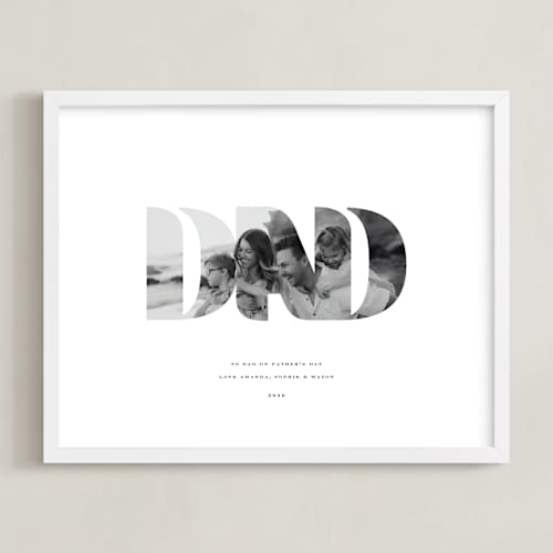 This is a chalk photo art with standard by Olivia Kanaley Inman called dad: framed photo