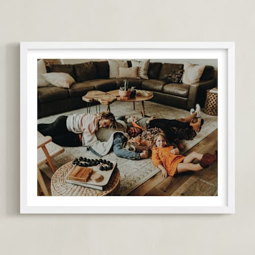 This is a white photo art with standard by Minted called the big picture: mother's day framed photo