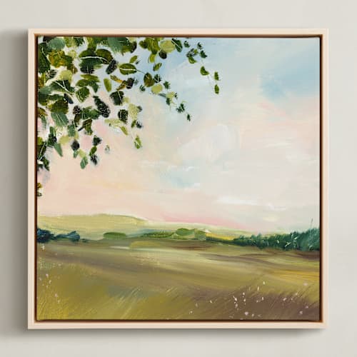 This is a olive art with standard by Lindsay Megahed called orchard view 1