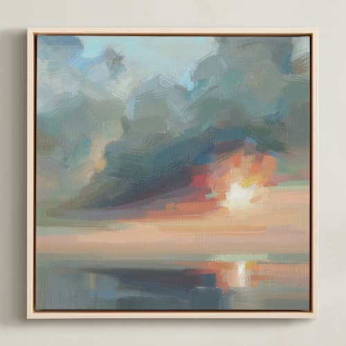 This is a dusky coral art with standard by Khara Ledonne called hotshot sky
