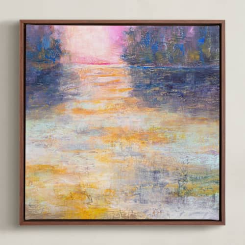 This is a sunset orange art with standard by Jacquelyn Sloane Siklos called dusk glow