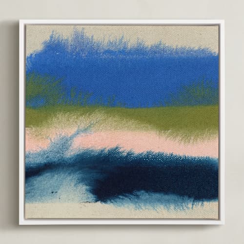 This is a periwinkle sky art with standard by Christina Flowers called sunny days and crashing waves 1