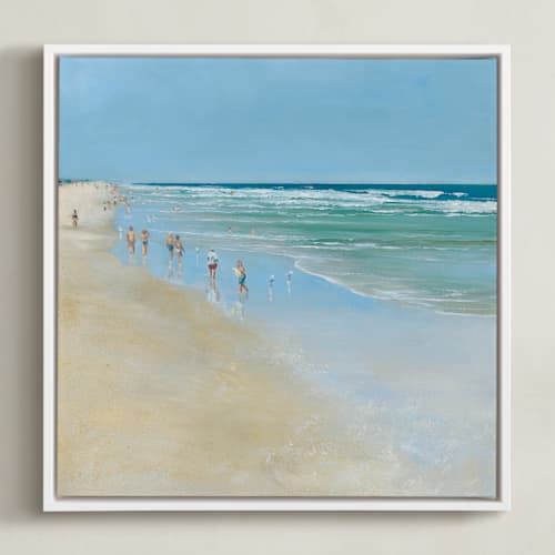 This is a blue art with standard by Stephanie Checton called august stroll i