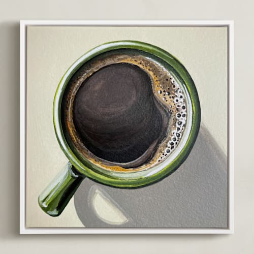This is a deep roast and olive art with standard by Amber Piacentine called morning coffee