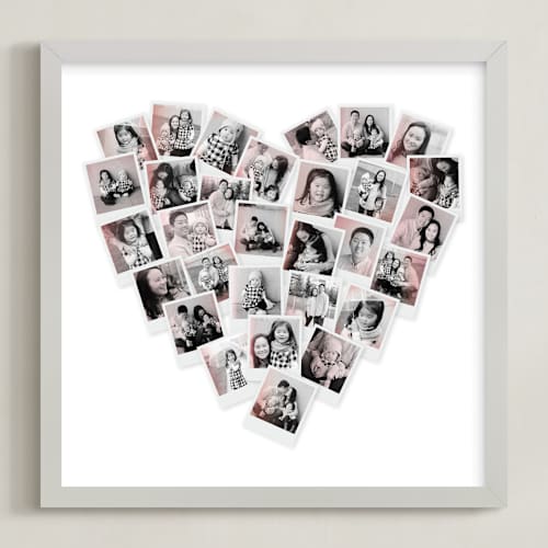 This is a blush photo art with standard by Minted called filter heart snapshot mix® photo art