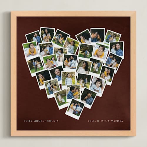 This is a rustique photo art with standard by Minted called painted hues heart snapshot mix® warm
