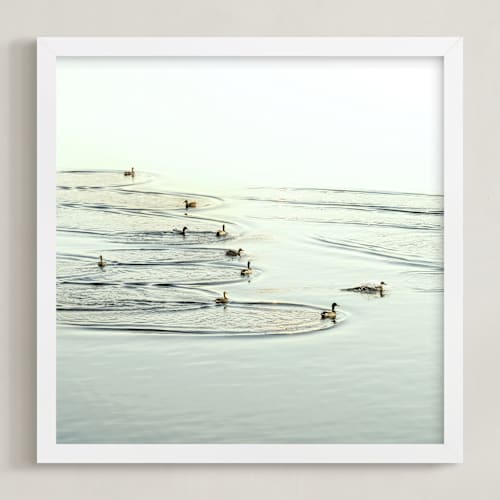 This is a lake art with standard by Debra Pruskowski called soft landing