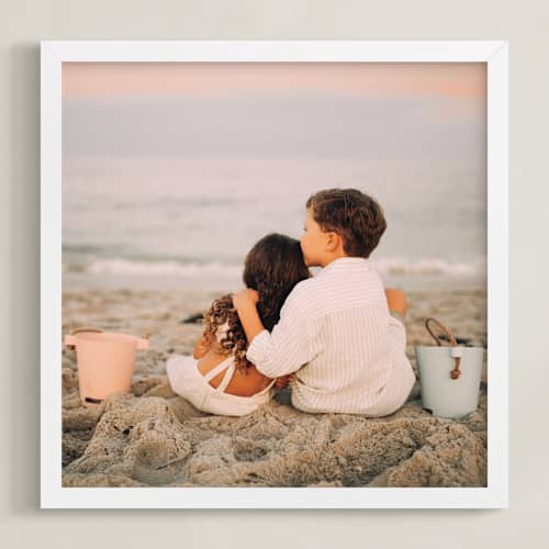 This is a white photo art with standard by Minted called the big picture: square framed photo