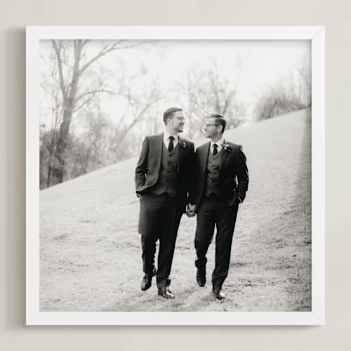 This is a white photo art with standard by Minted called the big picture: valentine's framed photo