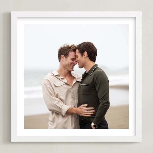 This is a white photo art with standard by Minted called the big picture: valentine's framed photo