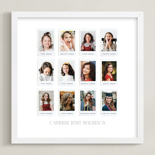 This is a paper photo art with standard by Olivia Kanaley Inman called twelve photo: square framed photo