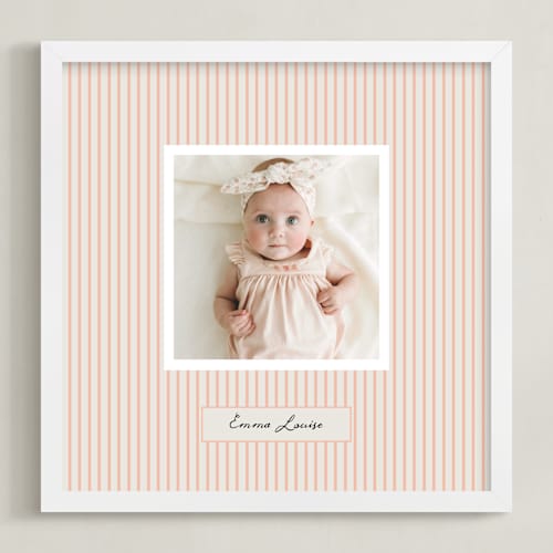 This is a cantelope photo art with standard by Benita Crandall called framed photo: preppy stripes