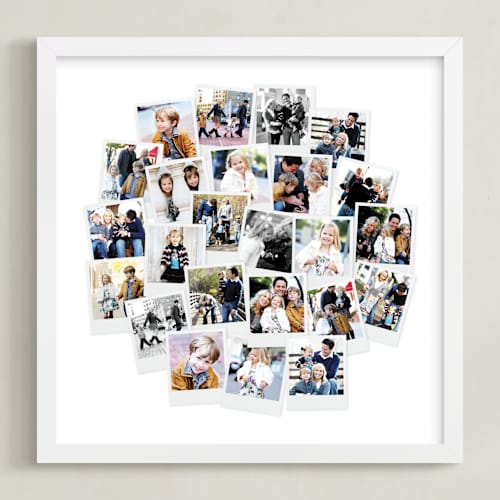 This is a white photo art with standard by Minted called circle snapshot mix® photo art