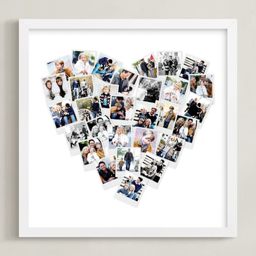 This is a white photo art with standard by Minted called heart snapshot mix® photo art