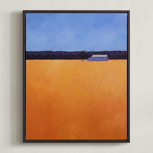 This is a golden orange art with standard by Carol C. Young called orange wheat