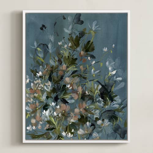 This is a ocean art with standard by Kelly Ventura called hydrangeas at dusk