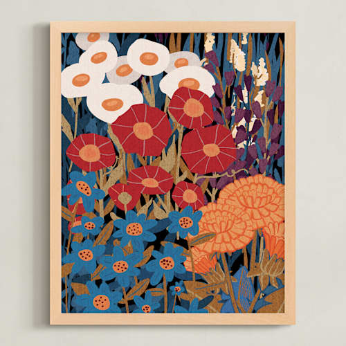 This is a tangerine art with standard by Cornelia Simboeck called enchanted english garden 1