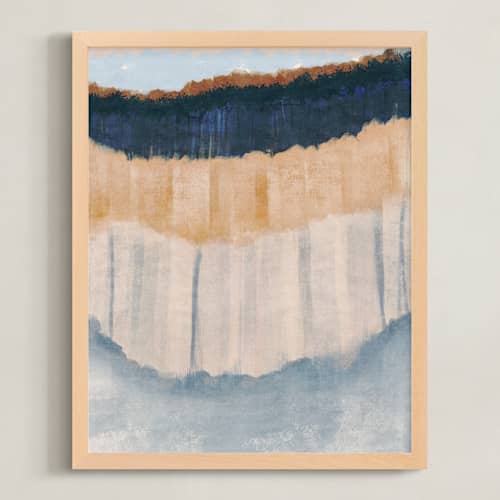This is a slate blue art with standard by Angel Walker called light rustic formation i