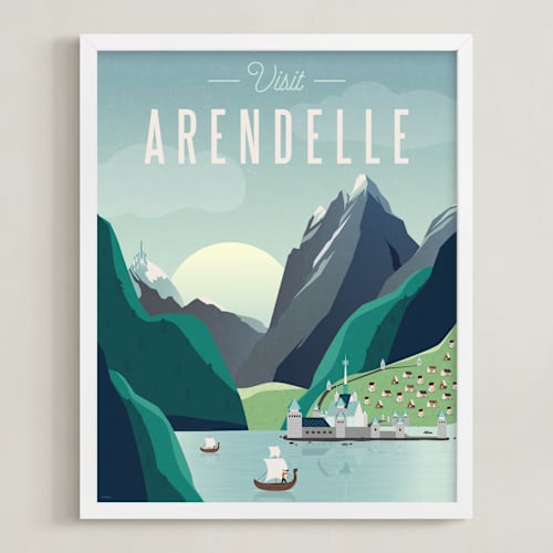 This is a glacier disney art with standard by Erica Krystek called visit arendelle