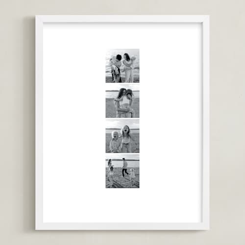 This is a white photo art with standard by Minted called framed photo: photo strip