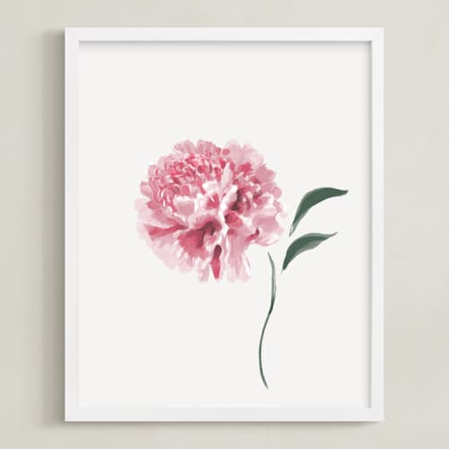 This is a pretty pink art with standard by Julie Cha called leaning in