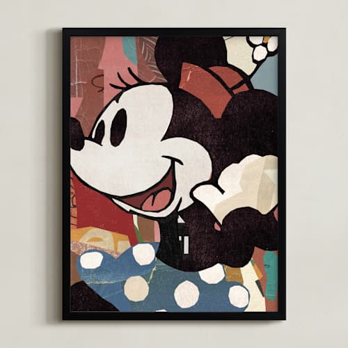 This is a black disney art with standard by Sumak Studio called paper minnie