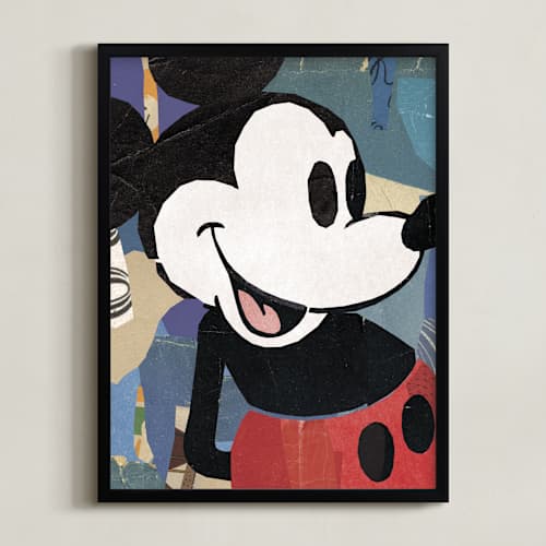 This is a black disney art with standard by Sumak Studio called paper mickey