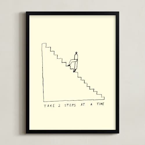 This is a parchment 2 art with standard by Elliot Stokes called two steps at a time