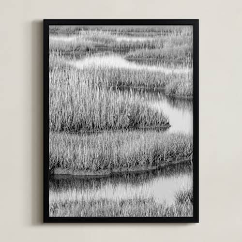 This is a black & white art with standard by Elizabeth Pyle called marshlands 1