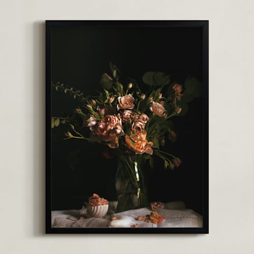 This is a moody rose art with standard by Katie Buckman called moody floral still life