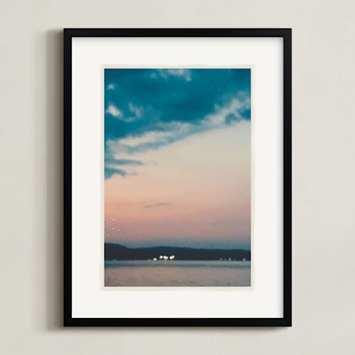 This is a lake blue art with standard by Beth Scott Design called lake lights