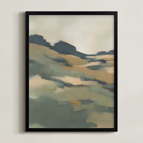 This is a earthy teal art with standard by Ashley Armistead called colorblock horizon
