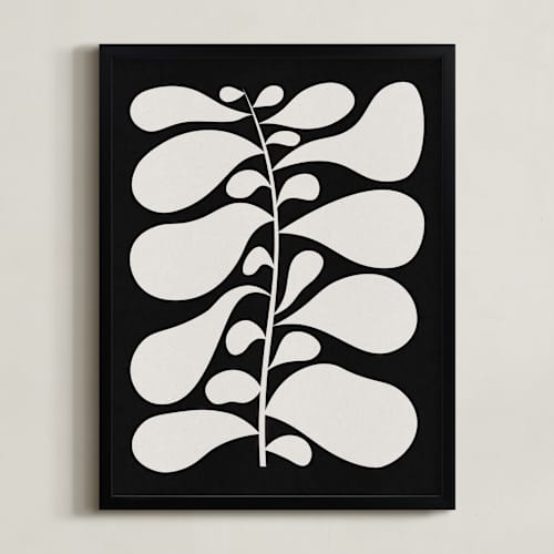 This is a chalkboard black art with standard by Alisa Galitsyna called black plant ii