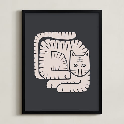 This is a linen art with standard by Dani Lugato called lying tiger