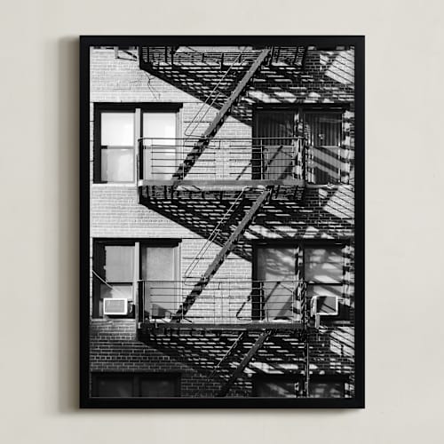 This is a monochrome art with standard by lulu and isabelle called up down nyc
