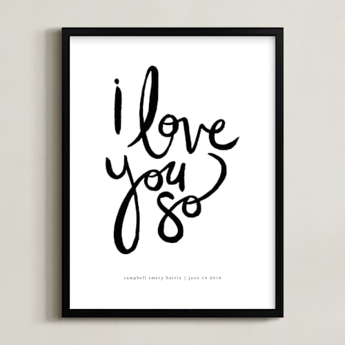This is a cloud personalized art for kids with standard by Kelly Ventura called i love you so