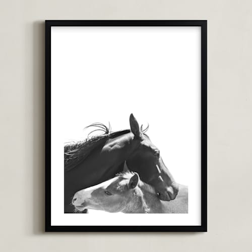 This is a charcoal art with standard by Anne Ciotola called foal