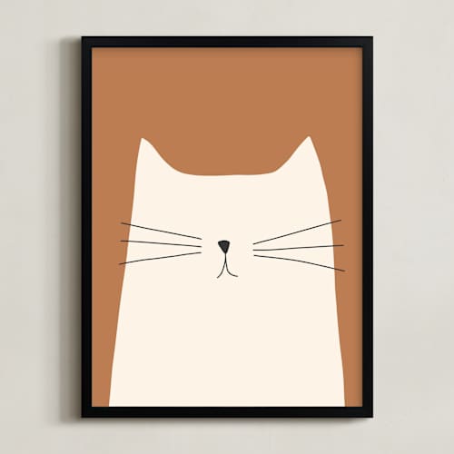This is a sienna nursery wall art with standard by Coit Creative called house cat