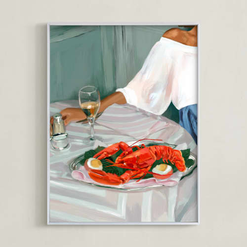 This is a pigeon art with standard by Marabou Design called party of one