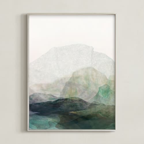 This is a emerald art with standard by Karen Kardatzke called finding balance no. 1